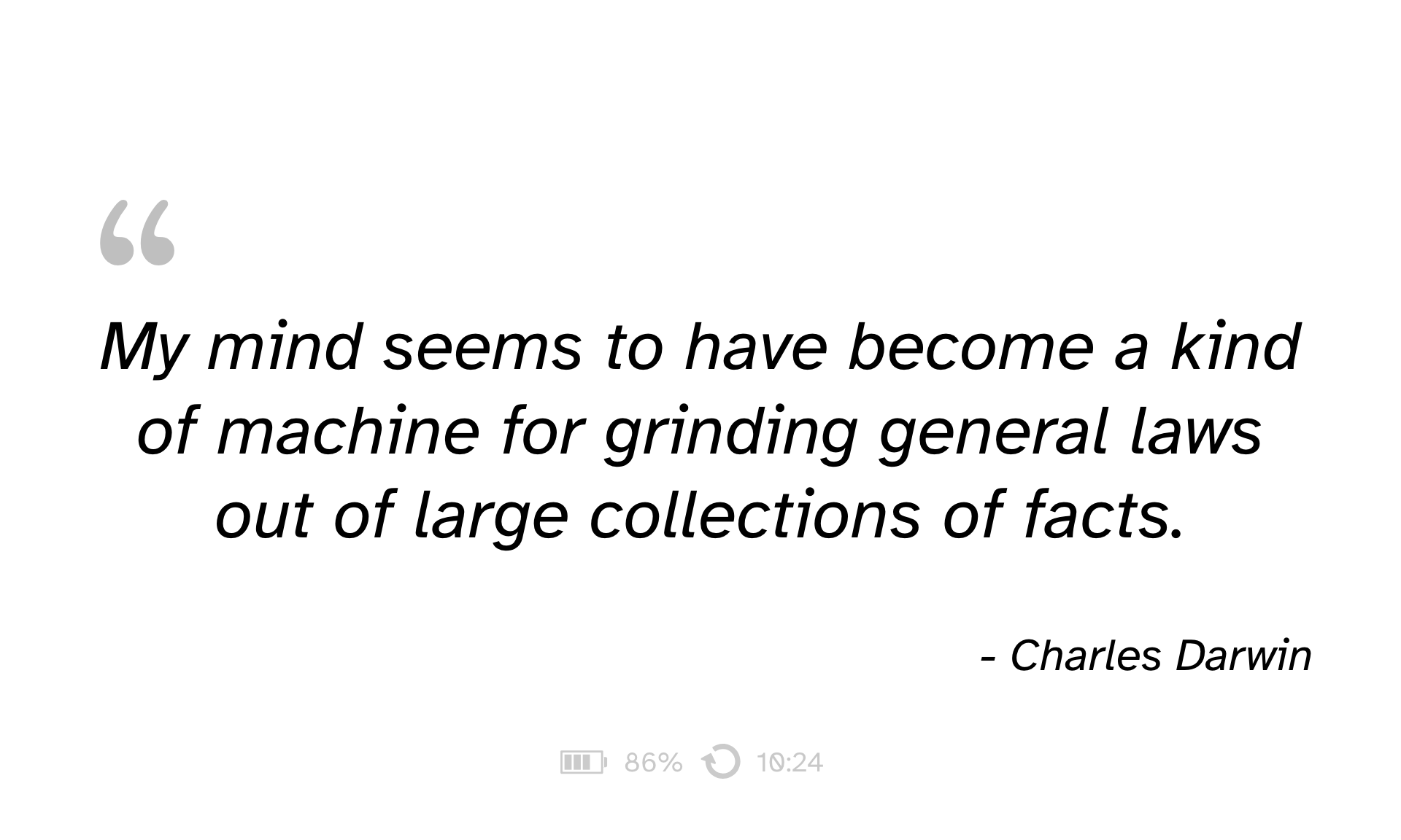 Daily quote e-ink screen